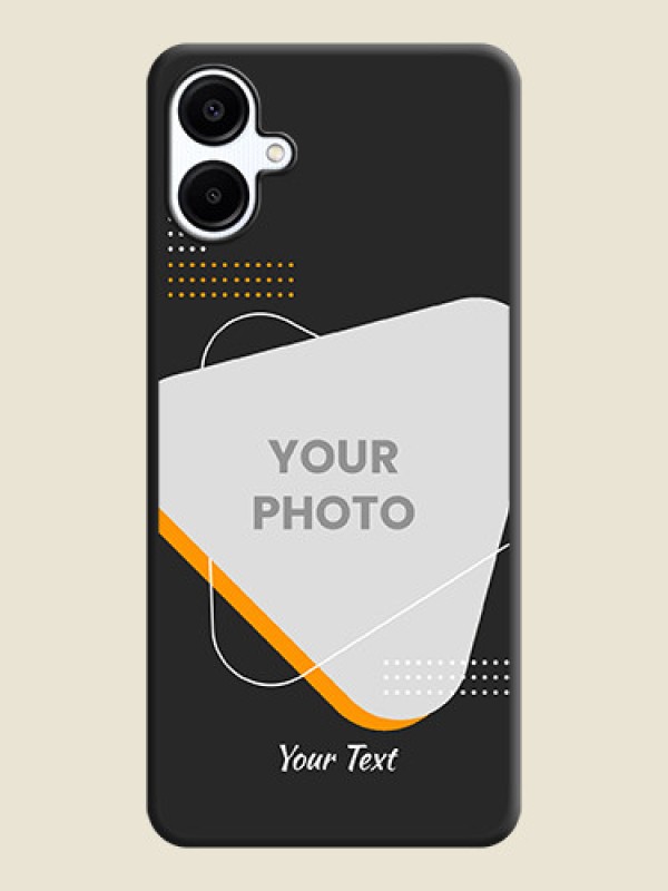 Custom Yellow Triangle on Photo On Space Black Custom Soft Matte Mobile Back Cover - Galaxy A06 - alternate view