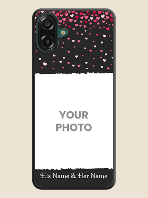 Custom Fall in Love with Your Partner on Photo On Space Black Custom Soft Matte Mobile Back Cover - Samsung Galaxy A07 - alternate view