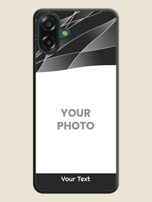 Custom Mixed Wave Lines on Photo On Space Black Custom Soft Matte Mobile Back Cover - Samsung Galaxy A07 - alternate view