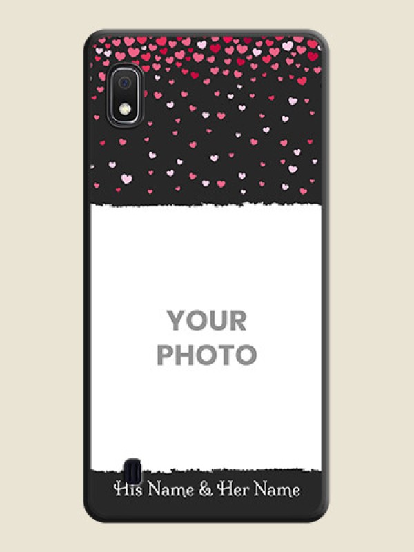 Custom Fall in Love with Your Partner  on Photo on Space Black Soft Matte Phone Cover - Galaxy A10 - alternate view