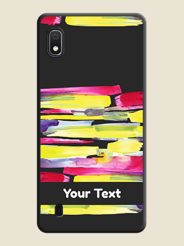 Custom Brush Coloured on Space Black Personalized Soft Matte Phone Covers - Galaxy A10 - alternate view