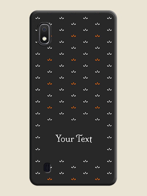 Custom Simple Pattern With Custom Text On Space Black Personalized Soft Matte Phone Covers -Samsung Galaxy A10 - alternate view