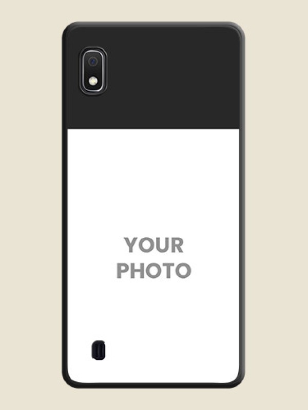 Custom Image Upload With Space Black Color On Custom Soft Matte Mobile Back Cover - Samsung Galaxy A10 - alternate view