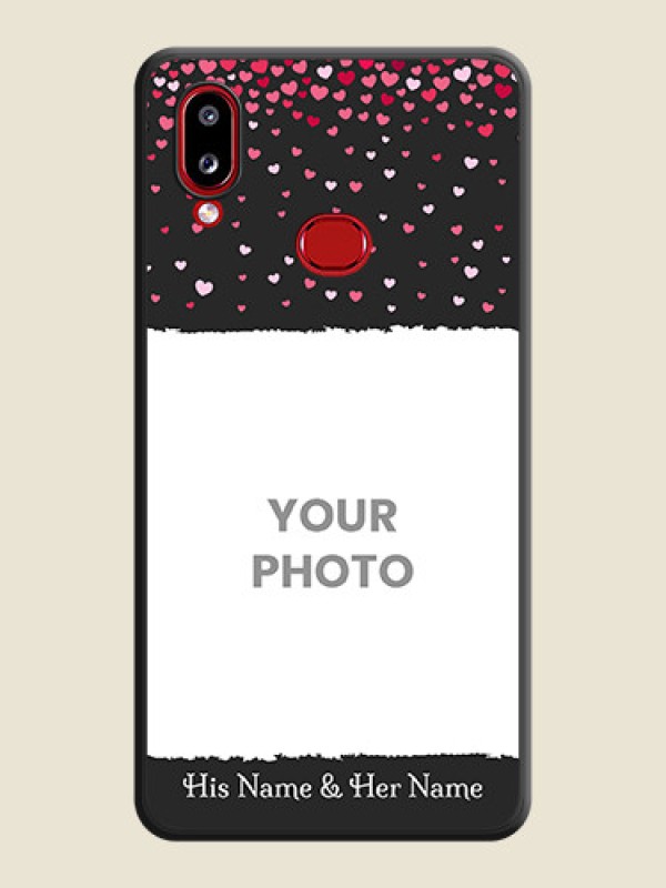 Custom Fall in Love with Your Partner  on Photo on Space Black Soft Matte Phone Cover - Galaxy A10s - alternate view