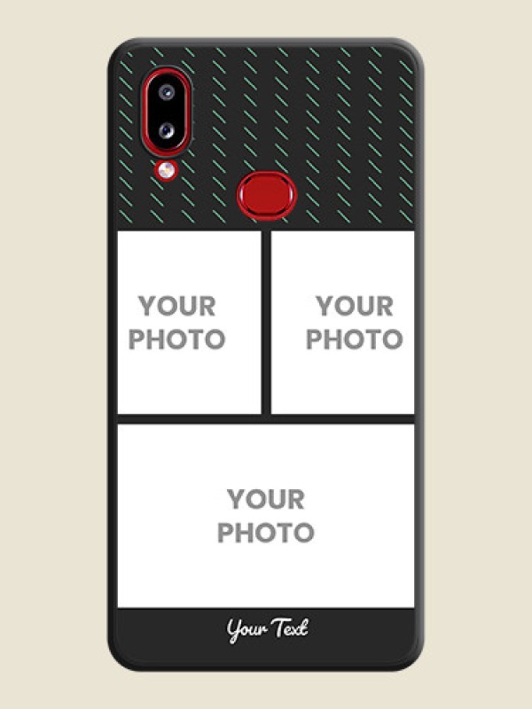 Custom Cross Dotted Pattern with 2 Image Holder  on Personalised Space Black Soft Matte Cases - Galaxy A10s - alternate view