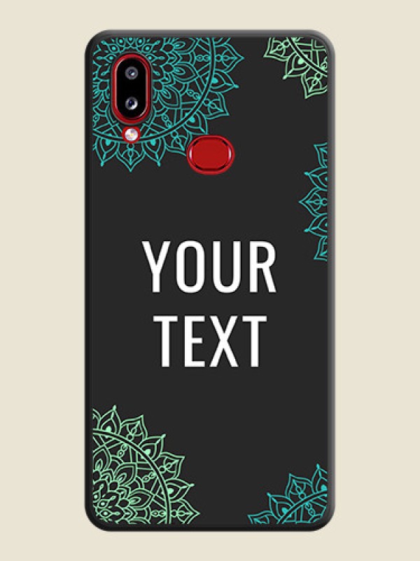 Custom Your Name with Floral Design on Space Black Custom Soft Matte Back Cover - Galaxy A10s - alternate view