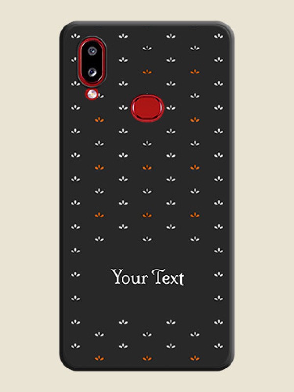 Custom Simple Pattern With Custom Text On Space Black Personalized Soft Matte Phone Covers -Samsung Galaxy A10S - alternate view