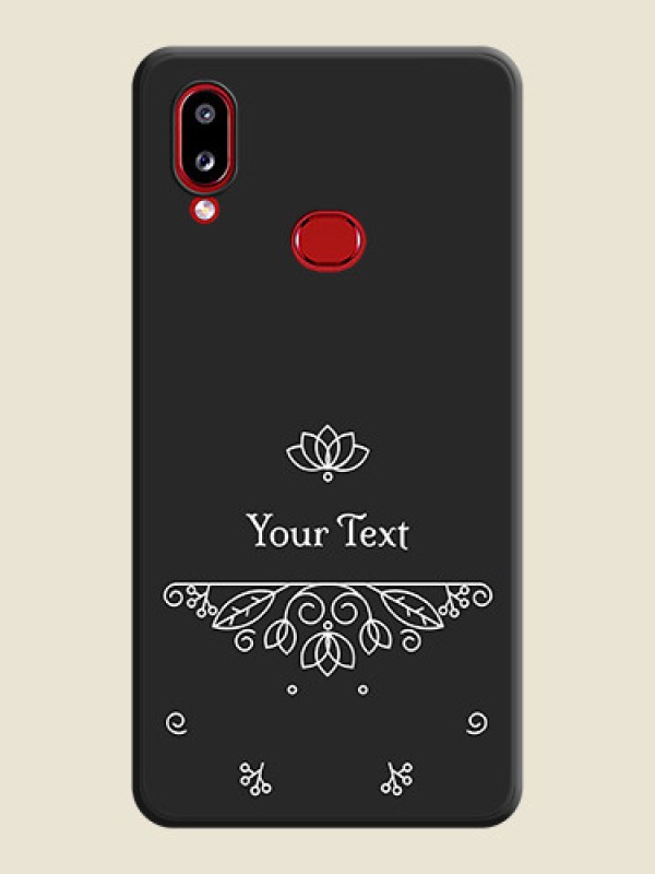 Custom Lotus Garden Custom Text On Space Black Personalized Soft Matte Phone Covers -Samsung Galaxy A10S - alternate view