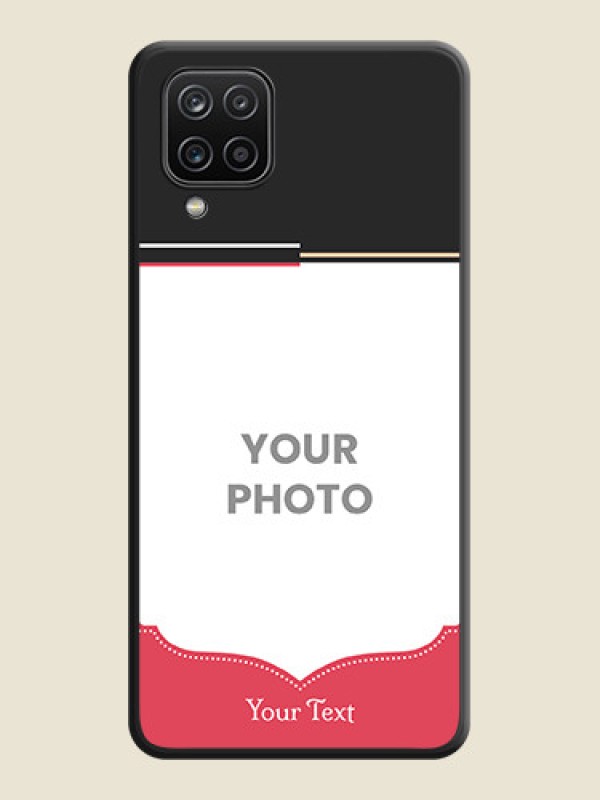 Custom Classic Plain Design with Name on Photo on Space Black Soft Matte Phone Cover - Galaxy A12 - alternate view