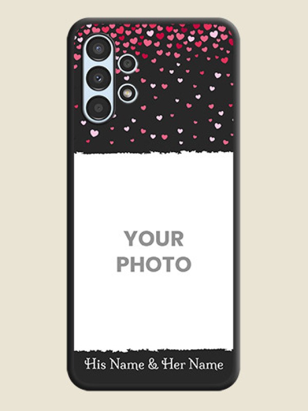 Custom Fall in Love with Your Partner  on Photo on Space Black Soft Matte Phone Cover - Galaxy A13 - alternate view