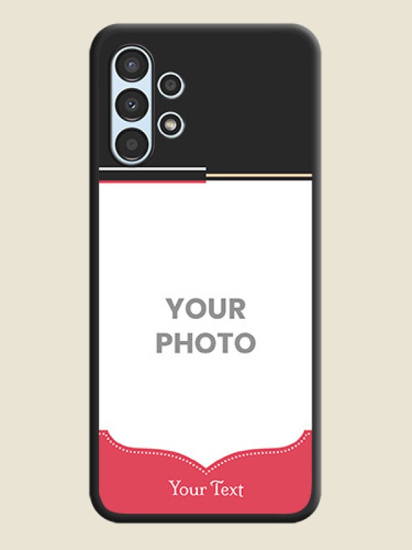 Custom Classic Plain Design with Name on Photo on Space Black Soft Matte Phone Cover - Galaxy A13 - alternate view