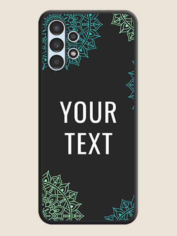 Custom Your Name with Floral Design on Space Black Custom Soft Matte Back Cover - Galaxy A13 - alternate view