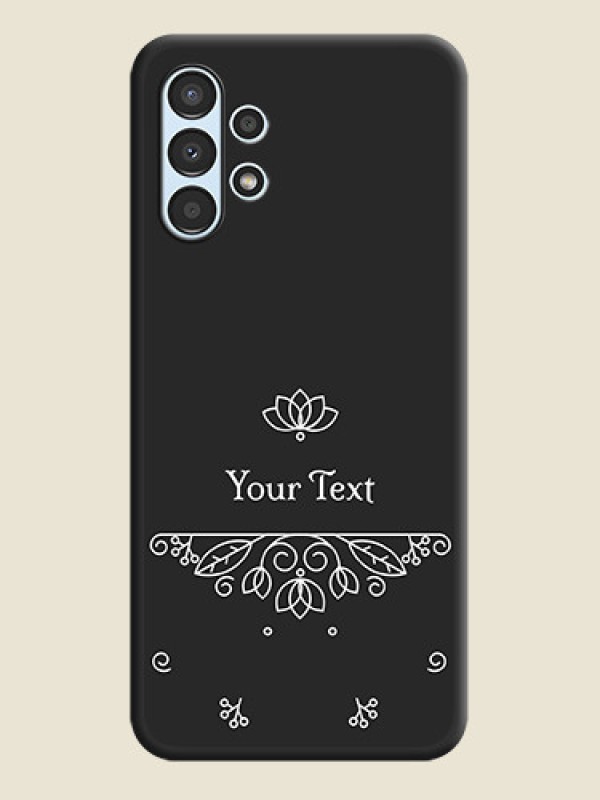 Custom Lotus Garden Custom Text On Space Black Personalized Soft Matte Phone Covers -Samsung Galaxy A13 - alternate view