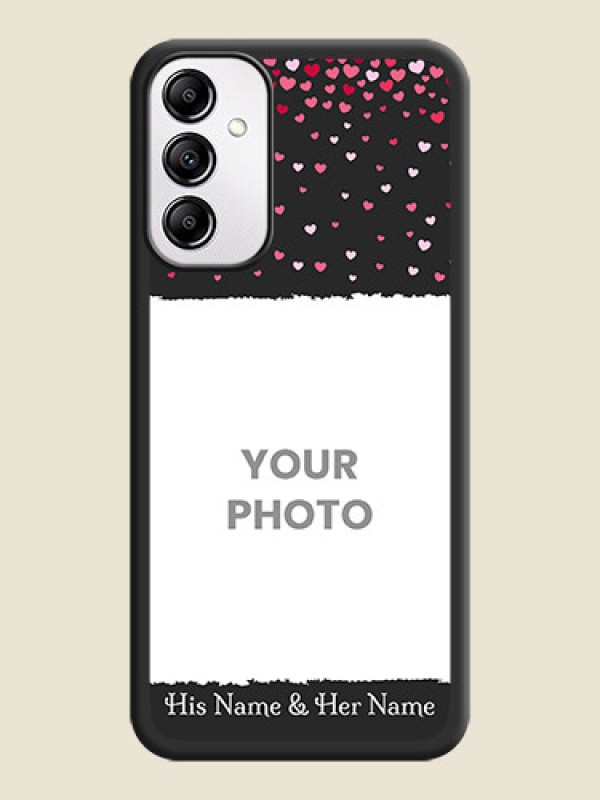 Custom Fall in Love with Your Partner  - Photo on Space Black Soft Matte Phone Cover -Galaxy A14 4G - alternate view