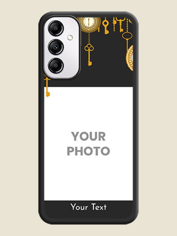 Custom Decorative Design with Text on Space Black Custom Soft Matte Back Cover -Galaxy A14 4G - alternate view