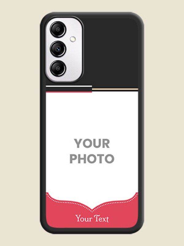 Custom Classic Plain Design with Name - Photo on Space Black Soft Matte Phone Cover -Galaxy A14 4G - alternate view