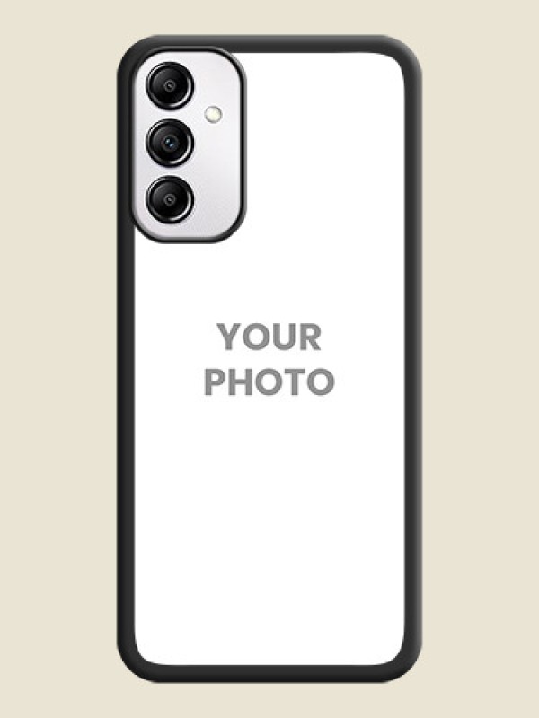 Custom Full Single Pic Upload On Space Black Personalized Soft Matte Phone Covers -Samsung Galaxy A14 - alternate view