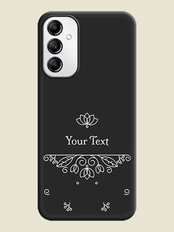 Custom Lotus Garden Custom Text On Space Black Personalized Soft Matte Phone Covers -Samsung Galaxy A14 - alternate view
