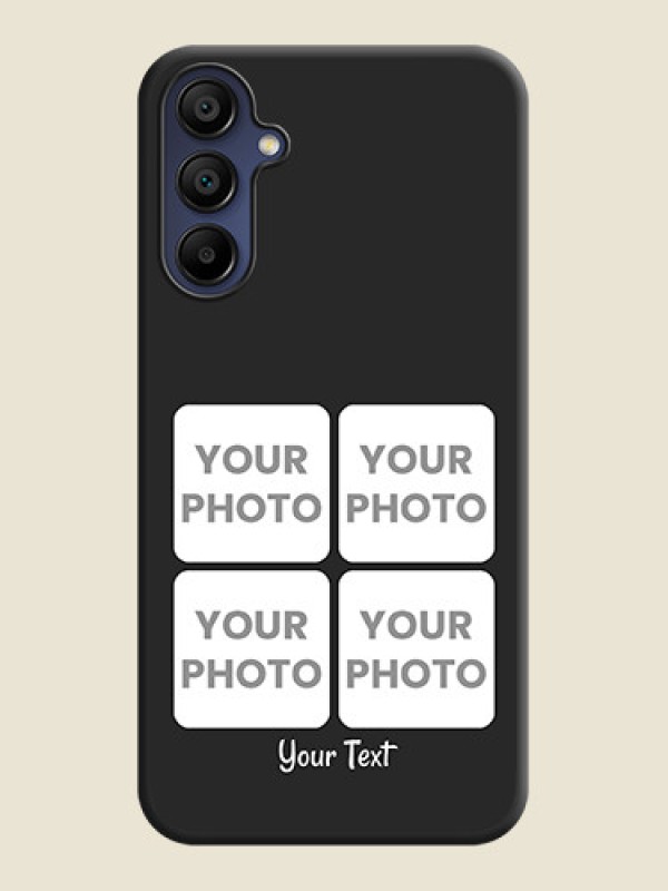 Custom Floral Art with 6 Image Holder - Photo on Space Black Soft Matte Mobile Case - Galaxy A15 5G - alternate view