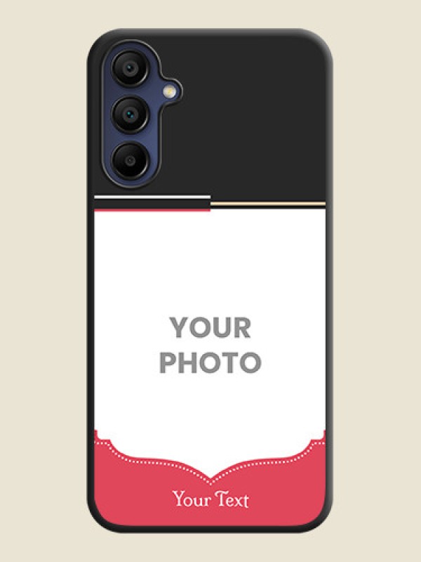 Custom Classic Plain Design with Name - Photo on Space Black Soft Matte Phone Cover - Galaxy A15 5G - alternate view