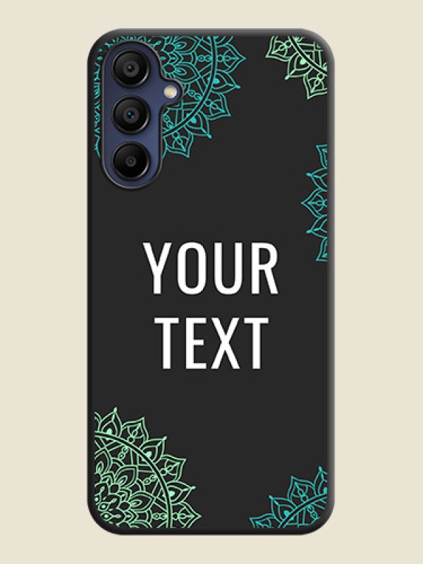 Custom Your Name with Floral Design on Space Black Custom Soft Matte Back Cover - Galaxy A15 5G - alternate view