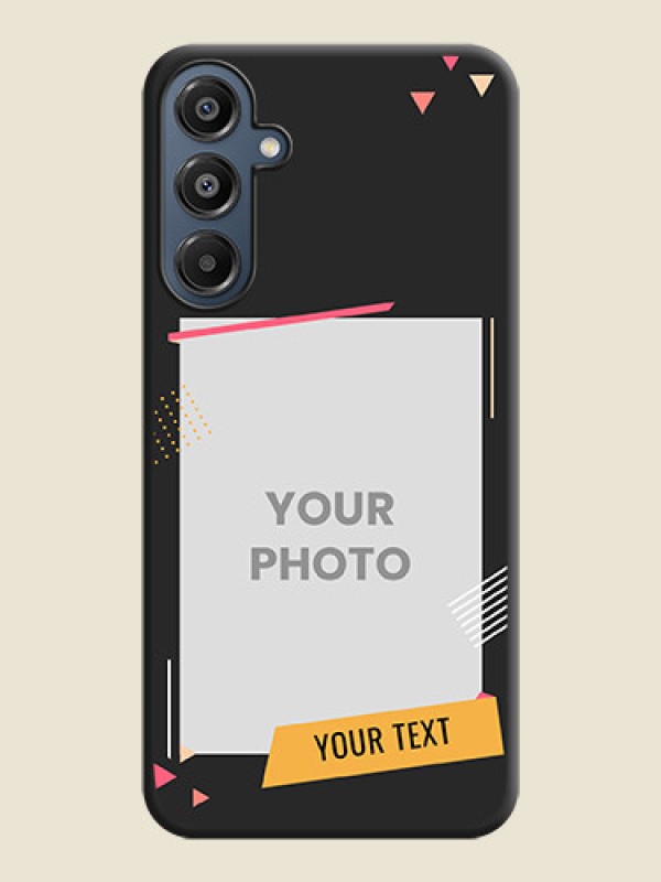 Custom Photo Frame with Triangle Small Dots on Photo On Space Black Custom Soft Matte Mobile Back Cover - Galaxy A16 5G - alternate view