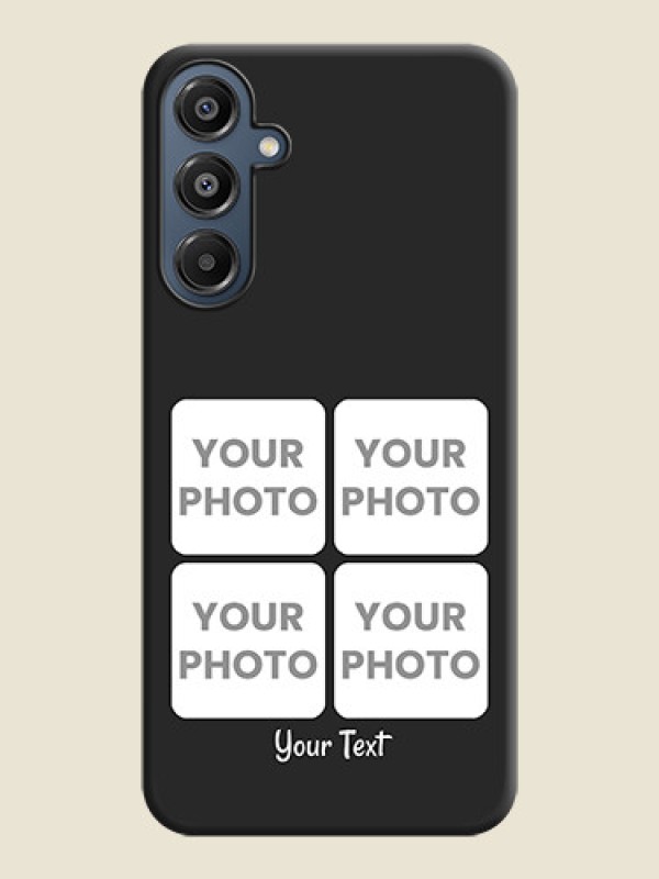 Custom Floral Art with 6 Image Holder on Photo On Space Black Custom Soft Matte Mobile Back Cover - Galaxy A16 5G - alternate view