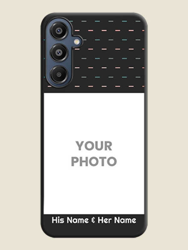 Custom Line Pattern Design with Text On Space Black Custom Soft Matte Mobile Back Cover - Galaxy A16 5G - alternate view