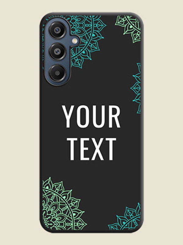 Custom Your Name with Floral Design On Space Black Custom Soft Matte Mobile Back Cover - Galaxy A16 5G - alternate view