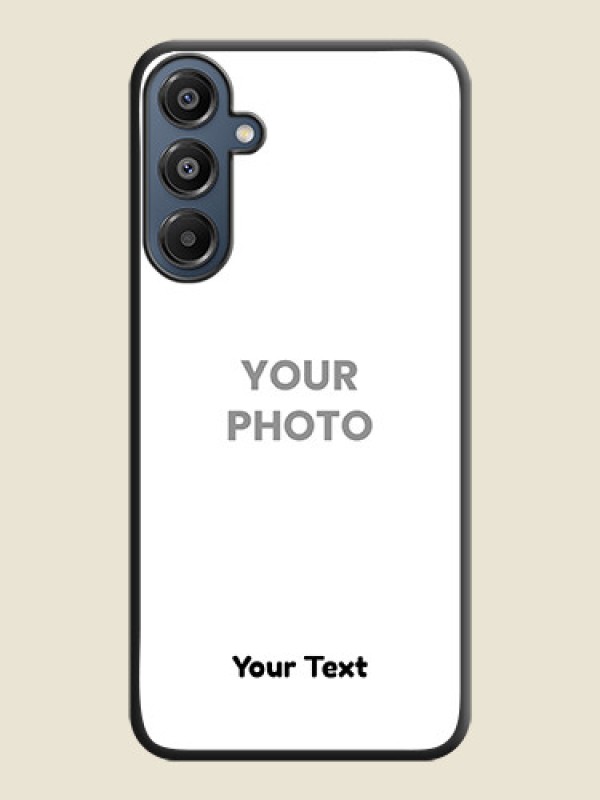 Custom Full Single Pic Upload With Text On Space Black Custom Soft Matte Mobile Back Cover - Galaxy A16 5G - alternate view