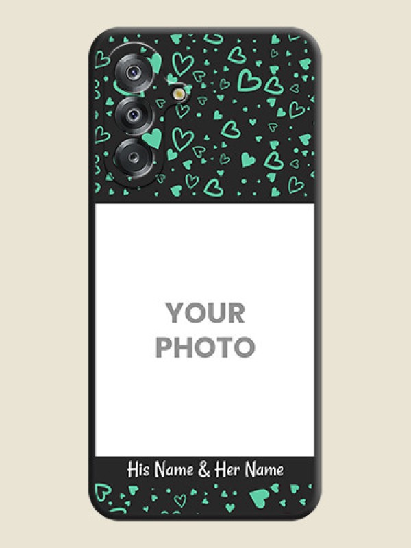 Custom Sea Green Indefinite Love Pattern on Photo On Space Black Custom Soft Matte Mobile Back Cover - Samsung Galaxy A17 5G - alternate view