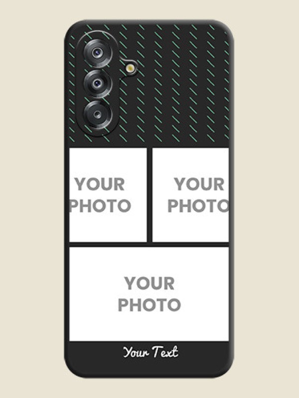 Custom Cross Dotted Pattern with 2 Image Holder On Space Black Custom Soft Matte Mobile Back Cover - Samsung Galaxy A17 5G - alternate view