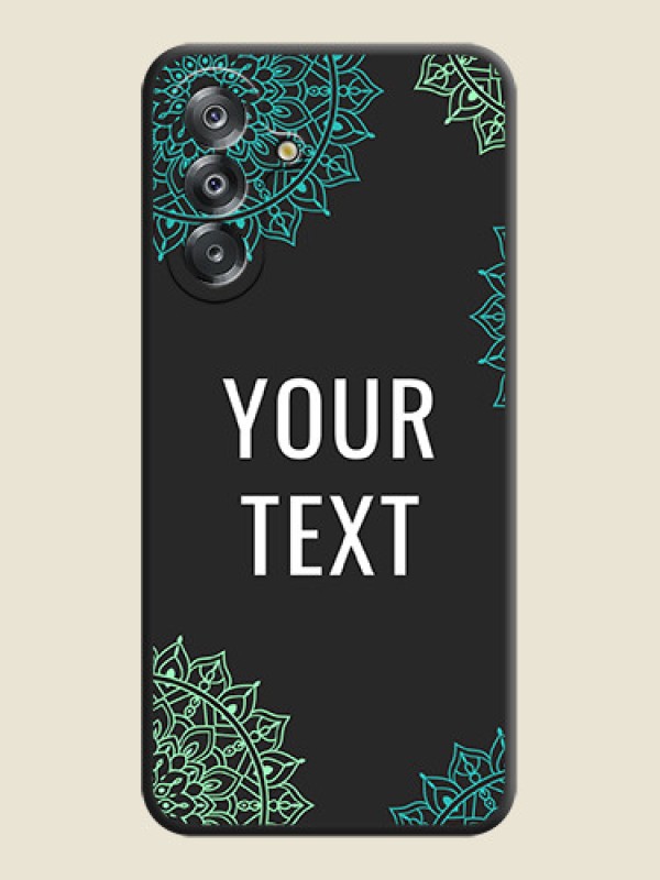 Custom Your Name with Floral Design On Space Black Custom Soft Matte Mobile Back Cover - Samsung Galaxy A17 5G - alternate view