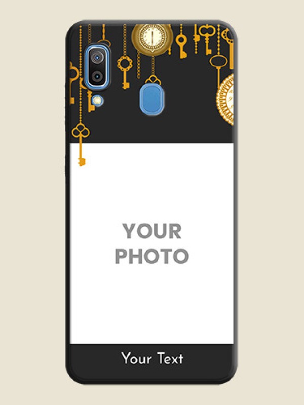 Custom Decorative Design with Text on Space Black Custom Soft Matte Back Cover - Galaxy A20 - alternate view