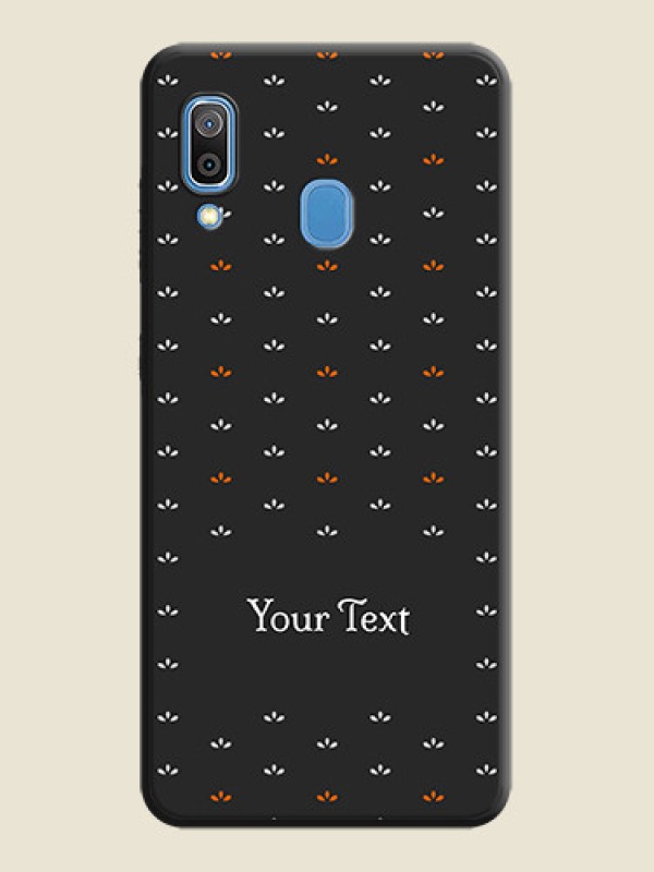 Custom Simple Pattern With Custom Text On Space Black Personalized Soft Matte Phone Covers -Samsung Galaxy A20 - alternate view