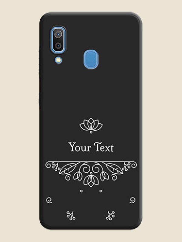 Custom Lotus Garden Custom Text On Space Black Personalized Soft Matte Phone Covers -Samsung Galaxy A20 - alternate view