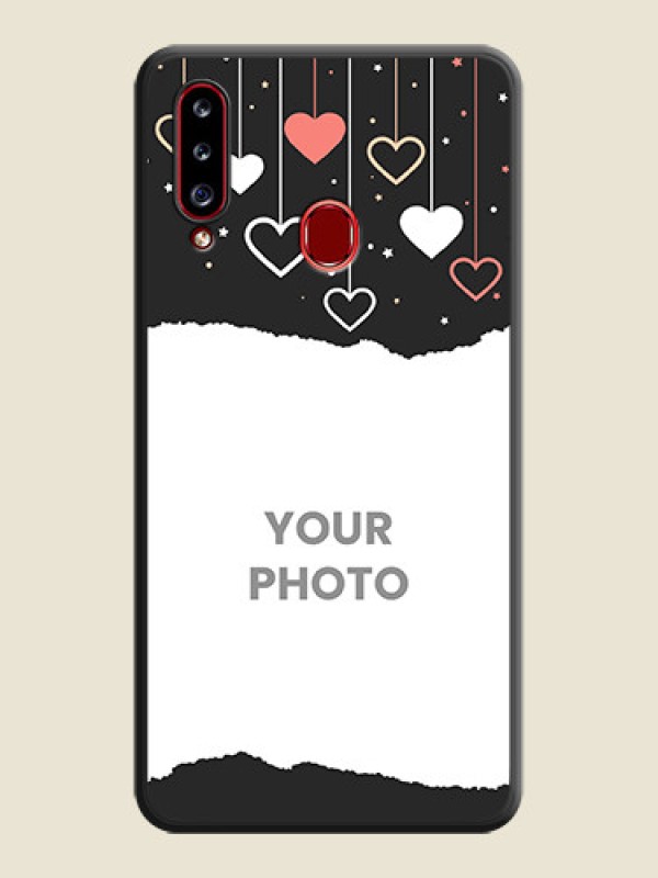 Custom Love Hangings with Splash Wave Picture on Space Black Custom Soft Matte Phone Back Cover - Galaxy A20s - alternate view