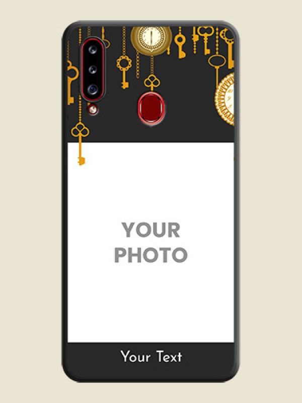 Custom Decorative Design with Text on Space Black Custom Soft Matte Back Cover - Galaxy A20s - alternate view