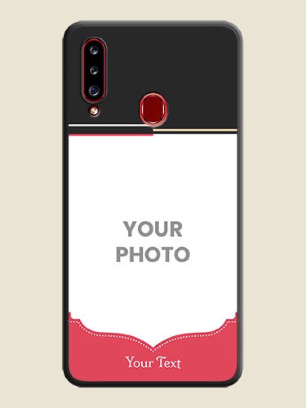 Custom Classic Plain Design with Name on Photo on Space Black Soft Matte Phone Cover - Galaxy A20s - alternate view