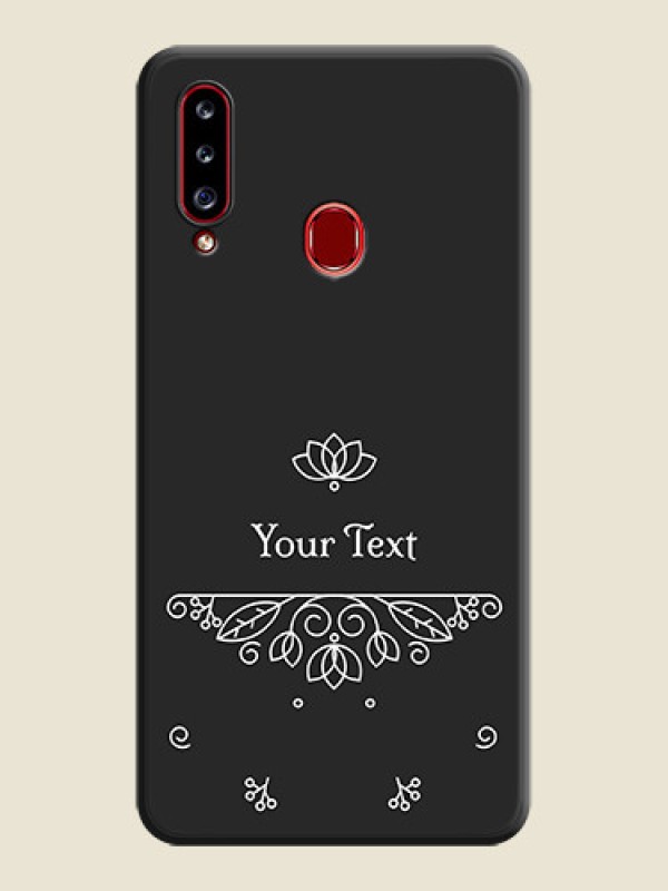 Custom Lotus Garden Custom Text On Space Black Personalized Soft Matte Phone Covers -Samsung Galaxy A20S - alternate view