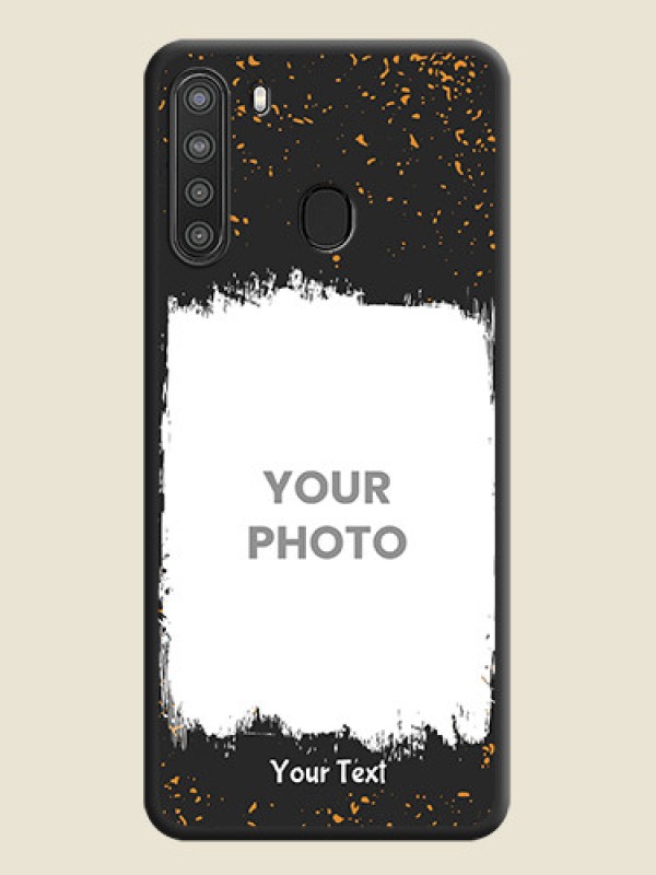 Custom Spray Free Design on Photo on Space Black Soft Matte Phone Cover - Galaxy A21 - alternate view
