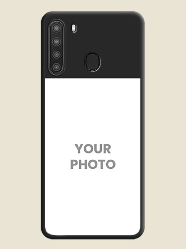 Custom Image Upload With Space Black Color On Custom Soft Matte Mobile Back Cover - Samsung Galaxy A21 - alternate view