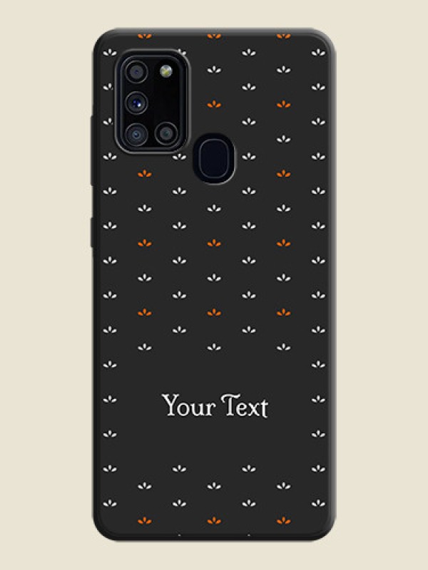 Custom Simple Pattern With Custom Text On Space Black Personalized Soft Matte Phone Covers -Samsung Galaxy A21S - alternate view