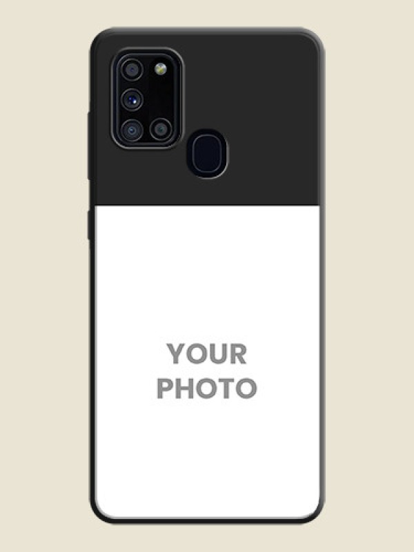 Custom Image Upload With Space Black Color On Custom Soft Matte Mobile Back Cover - Samsung Galaxy A21S - alternate view