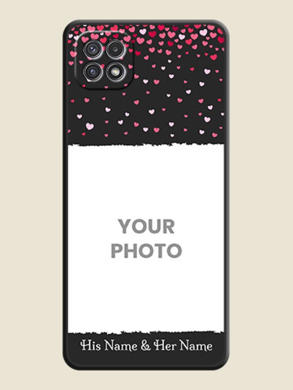 Custom Fall in Love with Your Partner  on Photo on Space Black Soft Matte Phone Cover - Galaxy A22 5G - alternate view