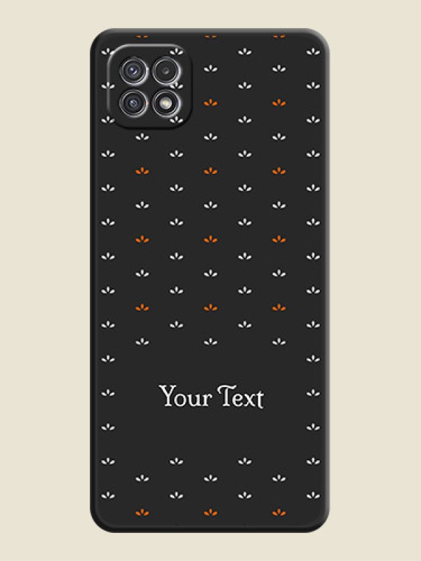 Custom Simple Pattern With Custom Text On Space Black Personalized Soft Matte Phone Covers -Samsung Galaxy A22 5G - alternate view