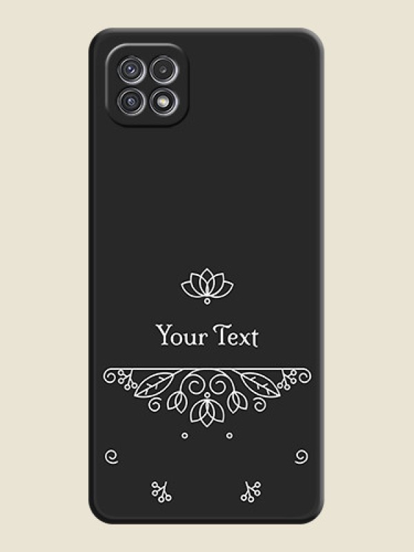 Custom Lotus Garden Custom Text On Space Black Personalized Soft Matte Phone Covers -Samsung Galaxy A22 5G - alternate view