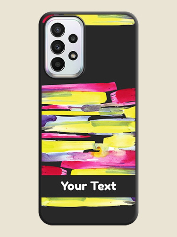 Custom Brush Coloured on Space Black Personalized Soft Matte Phone Covers - Galaxy A23 - alternate view