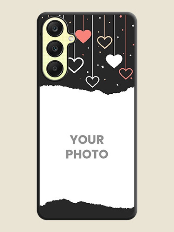 Custom Love Hangings with Splash Wave Picture on Space Black Custom Soft Matte Phone Back Cover - Galaxy A25 5G - alternate view