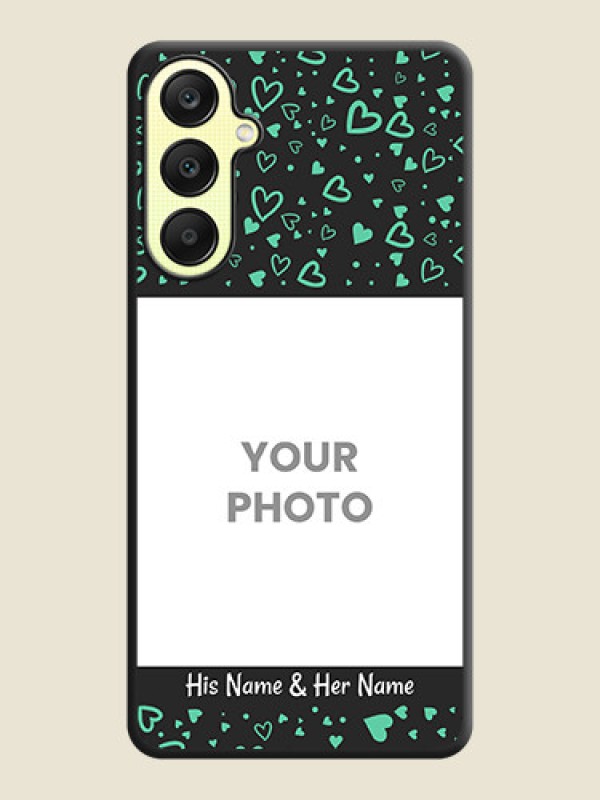Custom Sea Green Indefinite Love Pattern - Photo on Space Black Soft Matte Mobile Cover - Galaxy A25 5G - alternate view